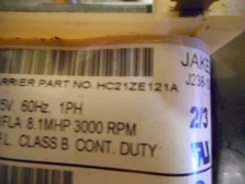 JAKEL J238-100-10108 Draft Inducer Blower Motor HC21ZE121A