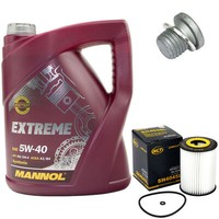 MotoröL Set 5W-40 5 Liter + ÖLfilter SH 4045 L + Schraube FüR Mercedes Sprinter