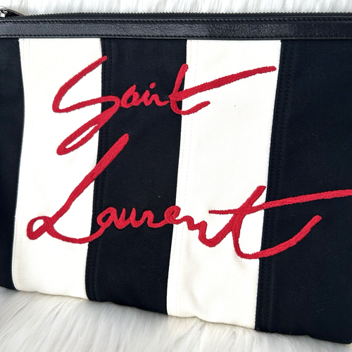 SAINT LAURENT Clutch Second Bag Canvas w/box - 第 3/19 張圖片