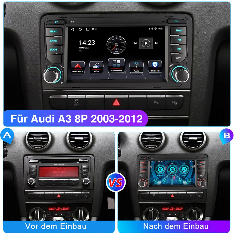 DAB+ 64G Für Audi A3 S3 RS3 8P 8PA Carplay Android13 Autoradio GPS Navi RDS WIFI - Bild 4 von 4