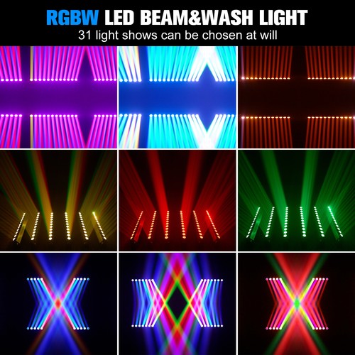 240W Moving Head Light RGBW LED Rotatable Beam Party Disco DMX DJ Stage Lighting - Picture 3 of 9