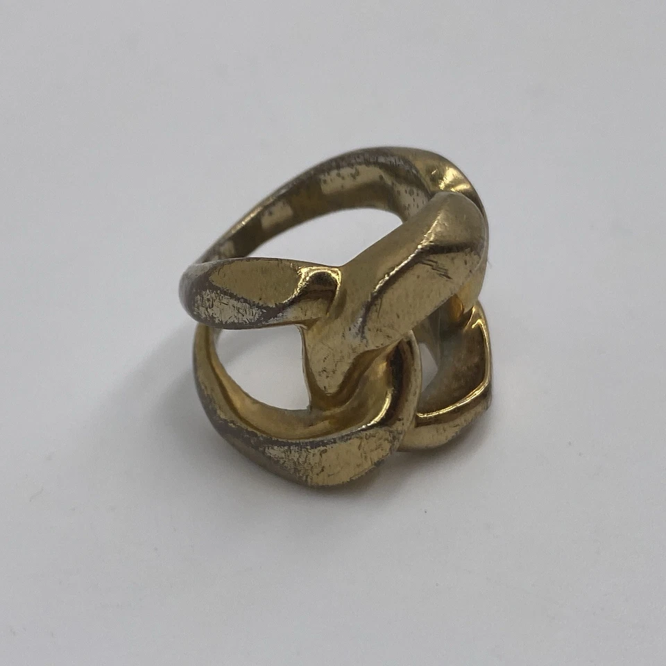 Anillo de eslabones de cadena Michael Kors talla 7 tono dorado Foto 2 de 4