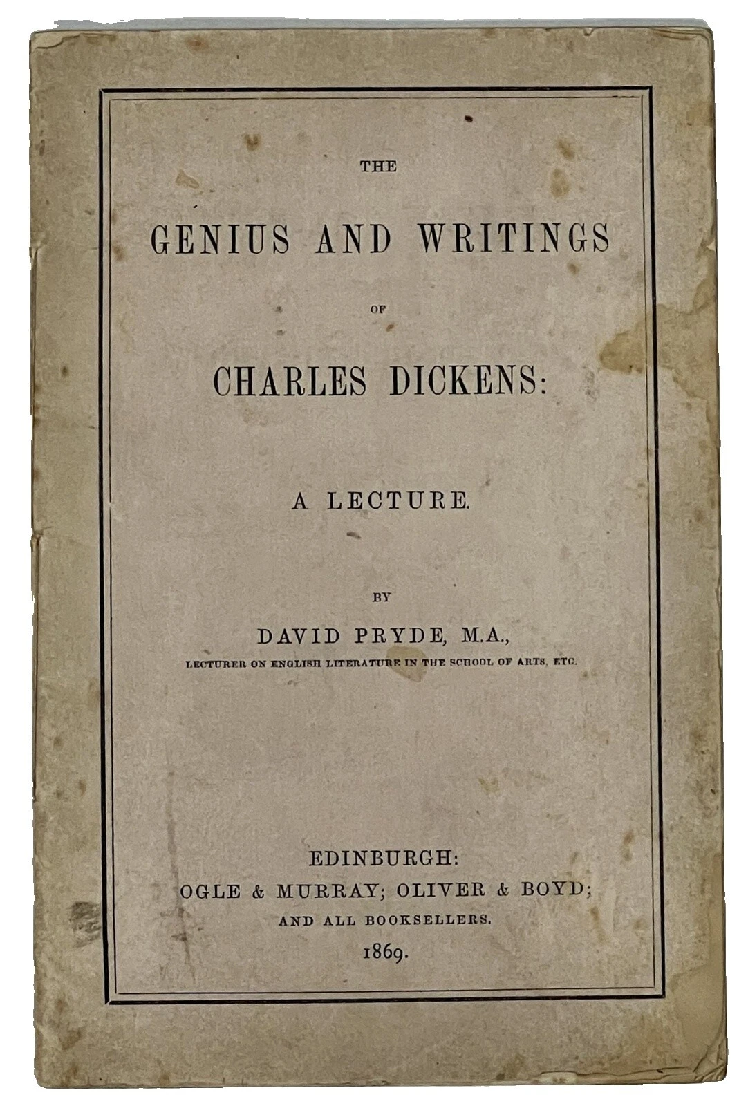 Charles Dickens Reference Antiquarian & Collectible Books