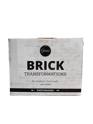 Giani Brick Transformations Whitewashed Fireplace and Furniture Paint Kit 16oz