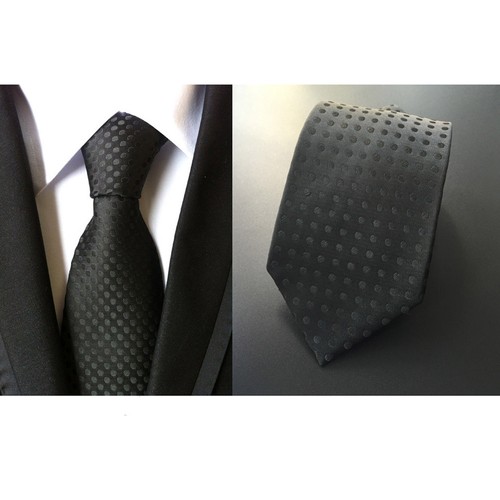 Men Polka Dots 8cm Wide Tie Jacquard Polyester Casual Formal Flower Necktie - Picture 14 of 27
