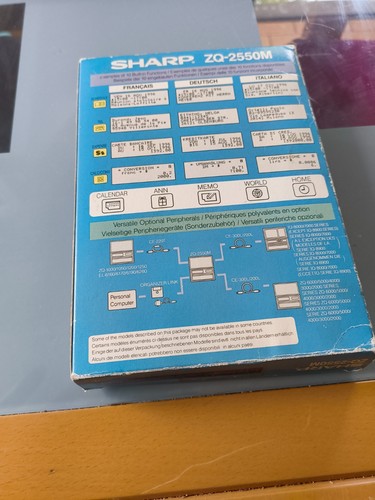 Vintage Sharp ZQ-2550M Electronic Organiser 32KB. Boxed - Photo 2/10