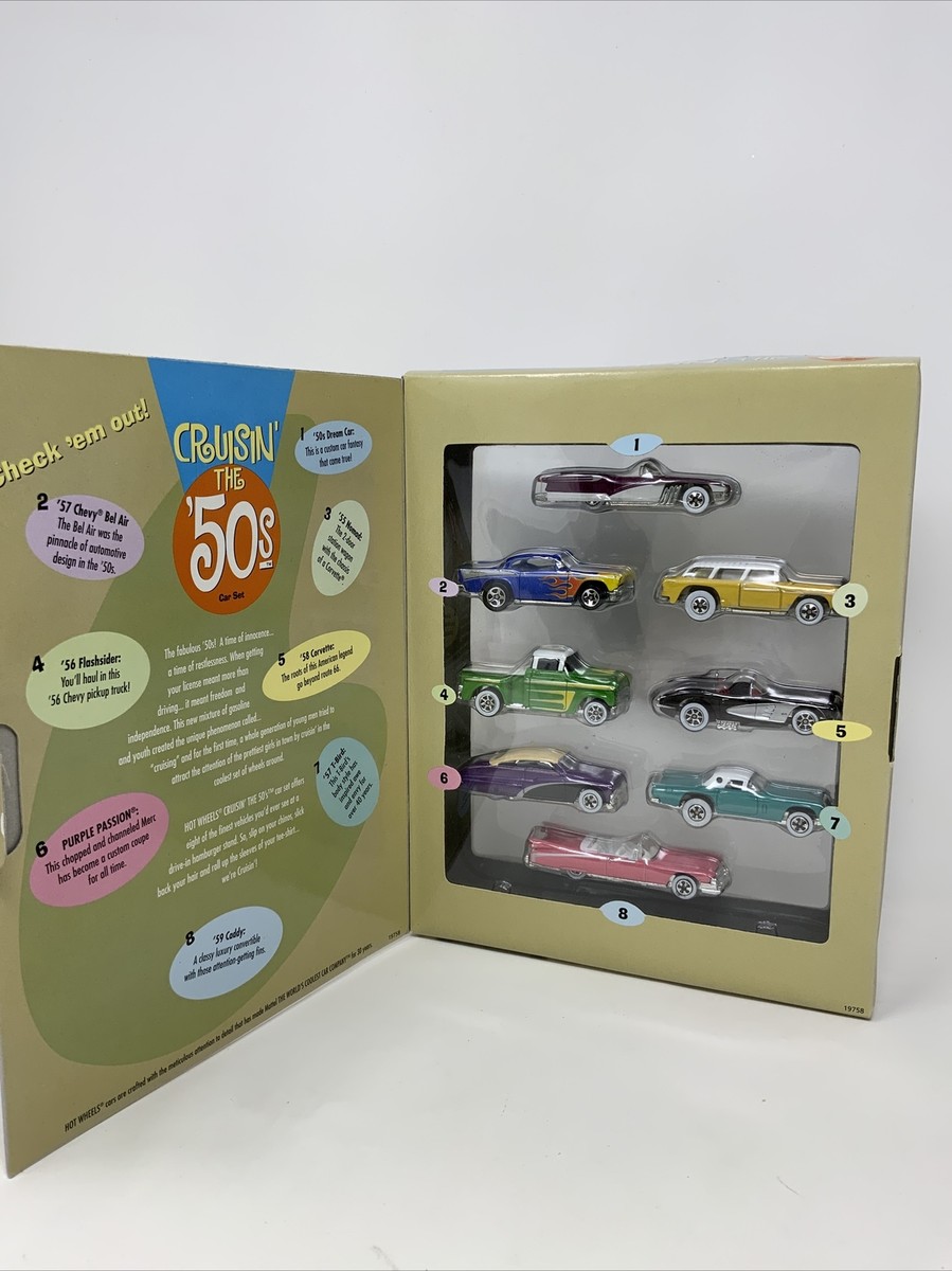 Mattel FAO Schwartz Hot Wheels CRUSIN' THE 50's Set T-Bird, Camaro