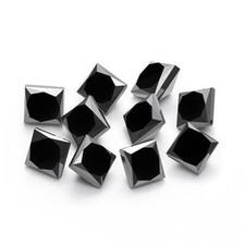 1 pcs 3mm Natural Loose Black Diamond Princess Cut Black Diamond I3 Clarity