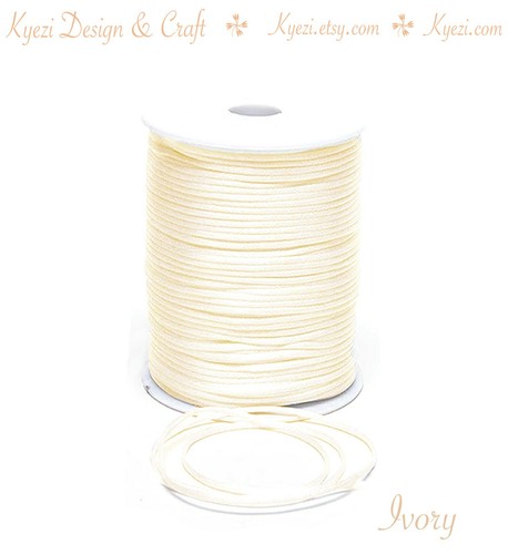 2mm Satin Rattail Cord Shamballa Macrame Kumihimo String 5/10/25/50/100 Yards - Picture 9 of 24