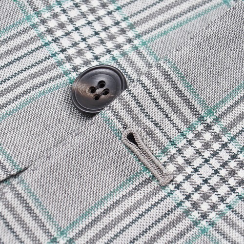 Kiton Mid-Weight Gray and Green Check Cashmere Sport Coat 40R (Eu 50) NWT - Picture 7 of 12