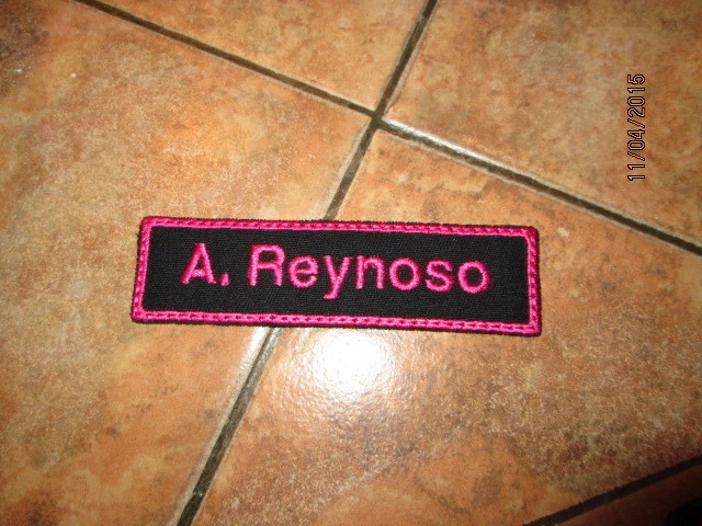 ** ЛЮБЛЮ ЕГО ** ТРИ УПАКОВКИ, 4 X 1 размер, Custom вышитый имя ярлык "утюжок" - Изображение 3 из 4