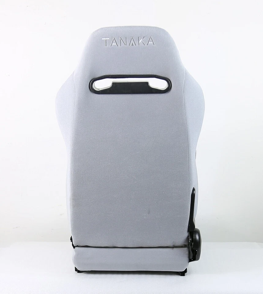 2 X ASIENTO DE CARRERAS RECLINABLE MICRO TELA GRIS TANAKA + AJUSTE DESLIZANTE PARA FORD F-100 Foto 3 de 4