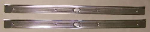 NEW 1971-1976 Cadillac 2-Door Scuff Plates Sill Plates with Riveted Tags - Pair