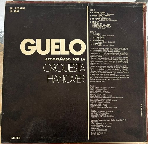 Collectors Item-Very Hard to Find-LP-GUELO-En su Nuevo Camino - Picture 2 of 4