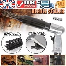 19Pin Needle Scaler Pistol Grip Rust Paint Remover Gun Descaler Pneumatic Air UK