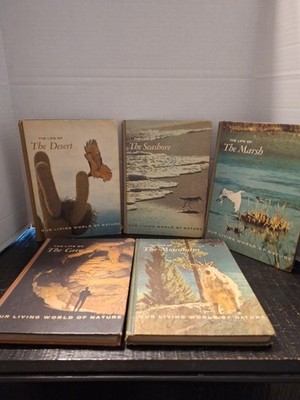 Our Living World of Nature Book Set Lot of 5 Hardcover Volumes 1966