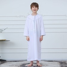 Muslim Kids Long Robes Kaftan Boys Saudi Islamic Dishdasha Daffah Abaya Caftan