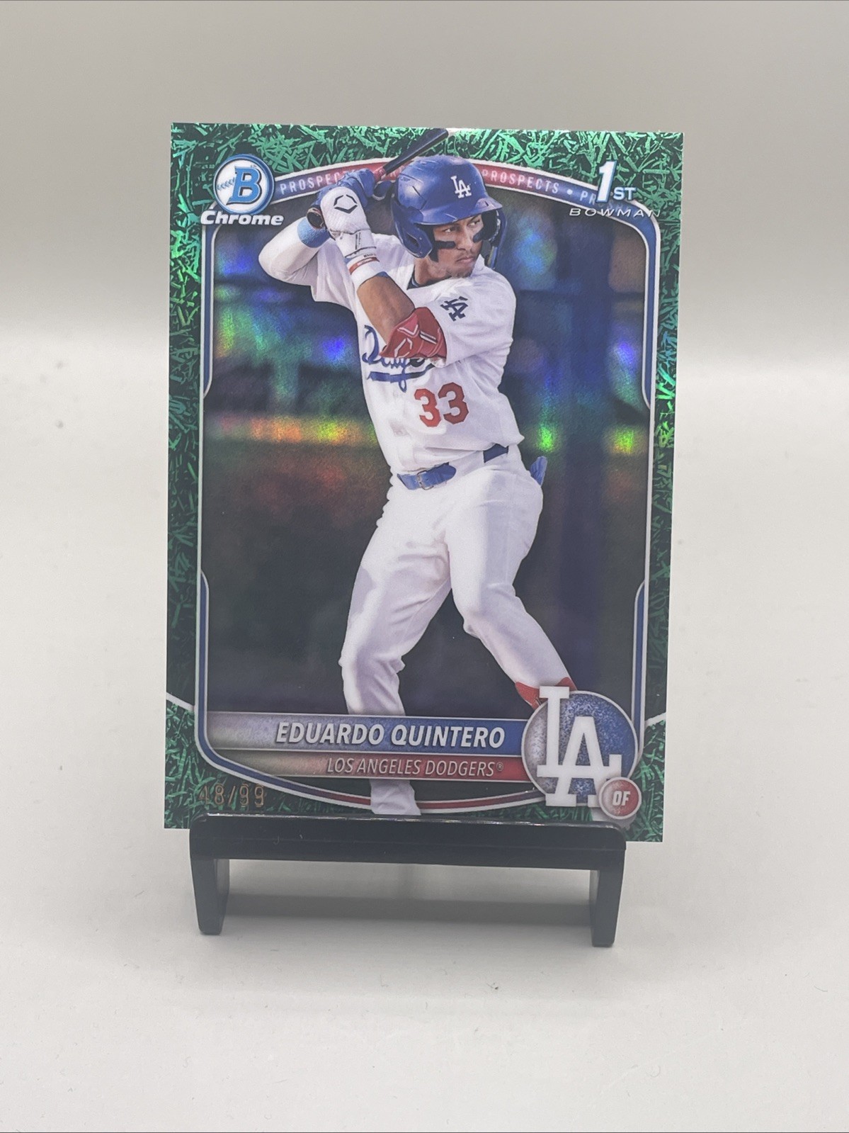 2025 1st Bowman Chrome Eduardo Quintero Green Grass Ref. #/99  🔥🔥