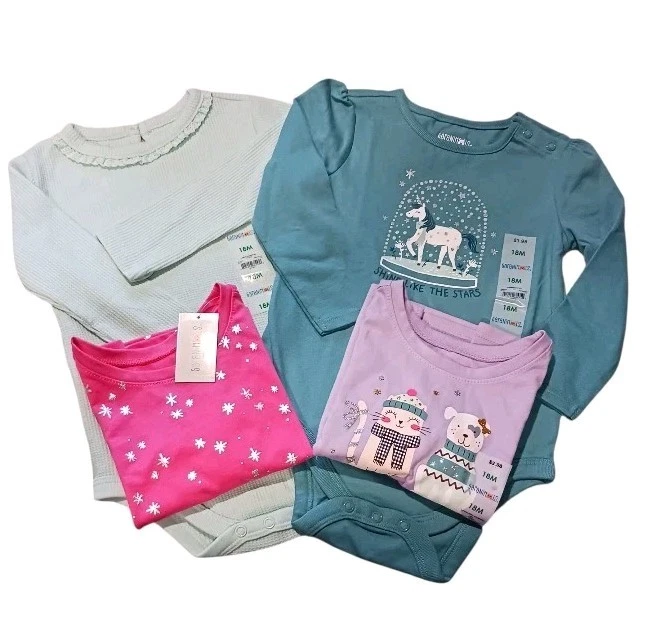 LOTE Garanimals Invierno LS Camisas y LS Bodys de Una Pieza 18M Foto 2 de 4