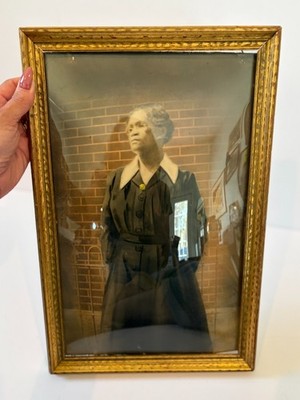 Hoodoo Caroline Dye Photograph Younger Portrait Antique Black Americana Frame