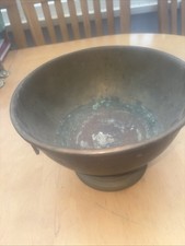 Vintage Brass 2 Handled Bowl That Could Be A Planter,July2614