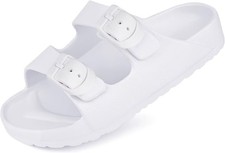 Kids Slides Sandals Double Buckle Adjustable Boys Girls