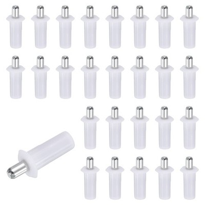80Pcs Shutter Repair Pins, 0.94''x0.39'' Metal Spring Loaded Pins, White