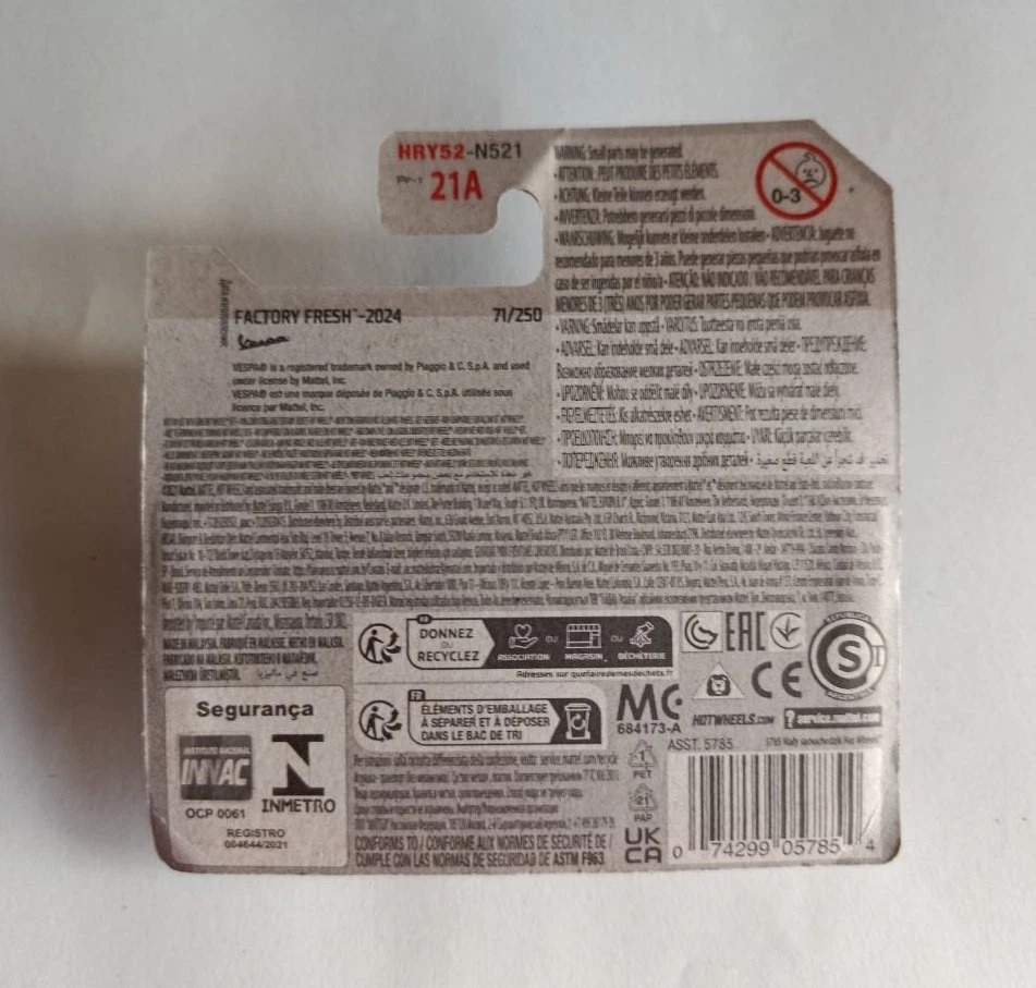 Hot Wheels - Vespa 90 SS Supersprint (1966) - Factory Fresh - 2024 - Immagine 3 di 3