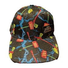 Marvel Thor Ragnarok Hat Bioworld Snapback Cap Mjolnir Lightning NWT