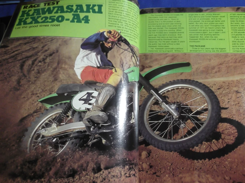 MOTOCROSS ACTION MAGAZINE MARCH 1978  4 STROKE NATS   KX250A4    ANAHEIM SUPX - Image 4 of 4