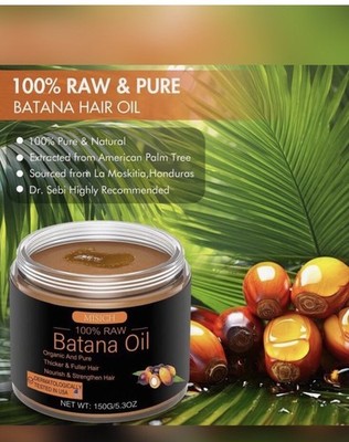 Batana Oil For Hair Dr. Sebi, Pure Organic Batana Hair Mask For Growth
