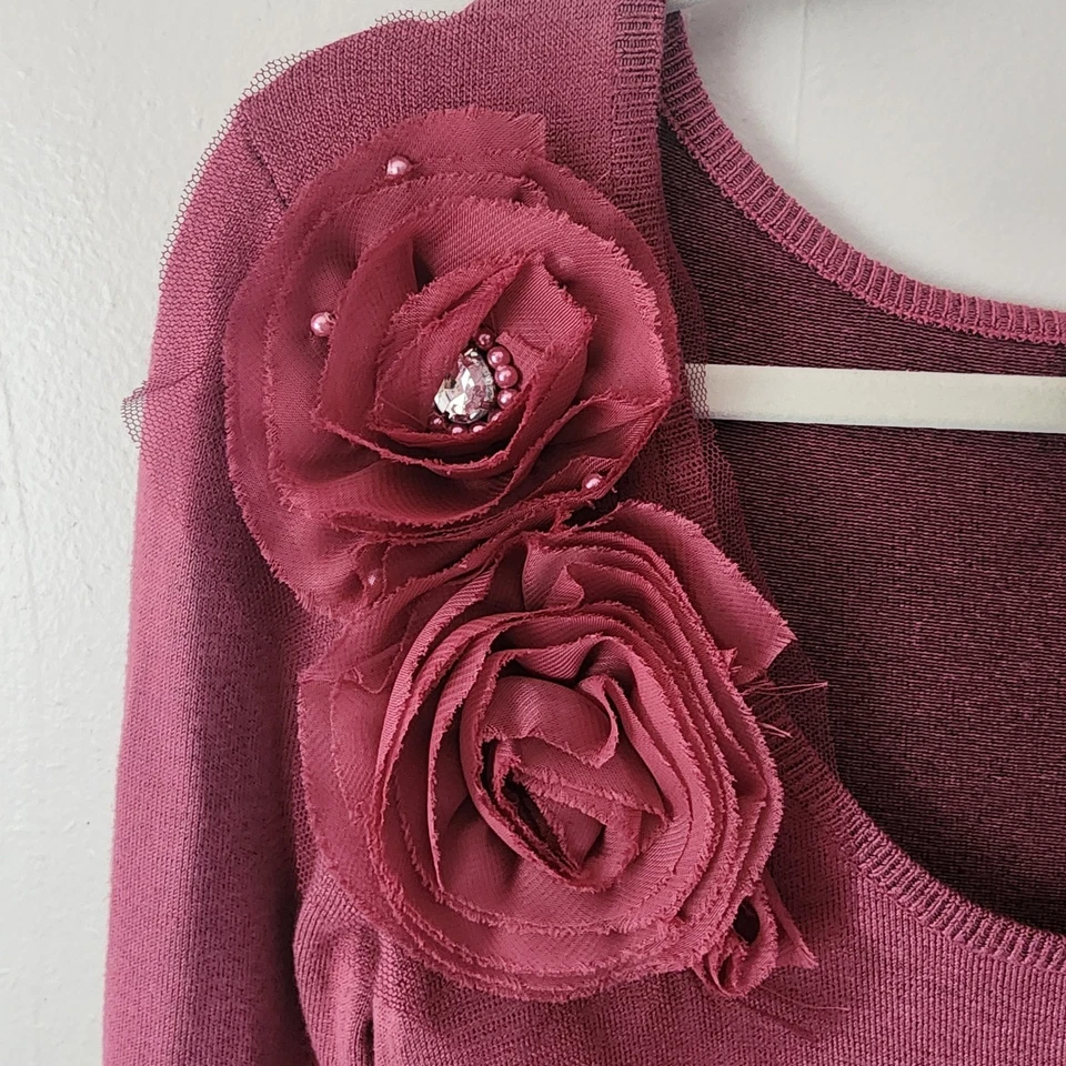 Vestido Suéter Y2k Bisou Bisou Rojo Vino Acanalado Lápiz Mini Pequeño Foto 3 de 4