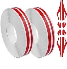 2PCS Pinstripe Tape Car Decorations, Universal Vinyl Pinstripe Tape Color: Red