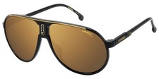 Carrera Polarized Black Gold-Tone Pilot Sunglasses - CHAMPION65N 02M2 YL