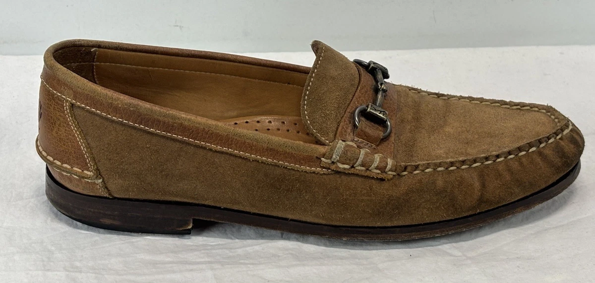 Martin Dingman Suede Driving Loafers Tan Woven Penny Slip On Men\'s 10.5M Martin Dingman - Jameson Pecan Penny Loafer | Mitchell Stores main image 4
