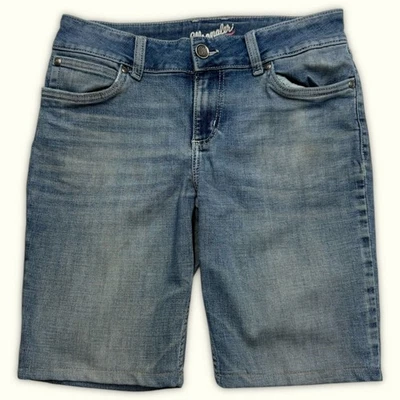 Shorts Femme Wrangler W30 Bleu Clair/Bleu Denim Traces D'usure Visibles Regular - Photo 1/4