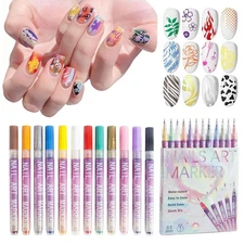 3D Nail Art Pen Nail Point Graffiti Dotting Drawing Painting Liner Pen AE