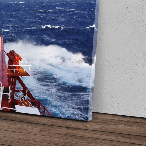 120x80cm Kunstdruck Bilder Frachtschiff auf hoher See Schiff Meer Ozean Wellen - Bild 2 von 7