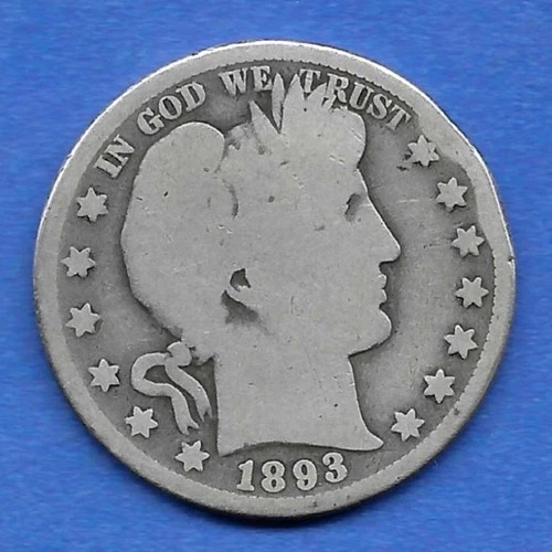 1893-P Barber Half Dollar — photo from the most recent tracked eBay sale