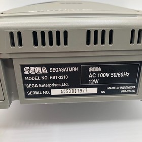 Sega Saturn SS Console HST-3210 Grey Tested working NTSC-J w/2 Controllers+Cable