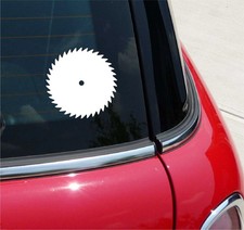 SAW BLADE SAWBLADE CIRCULAR CARPENTER GRAPHIC DECAL STICKER CAR WALL DECOR