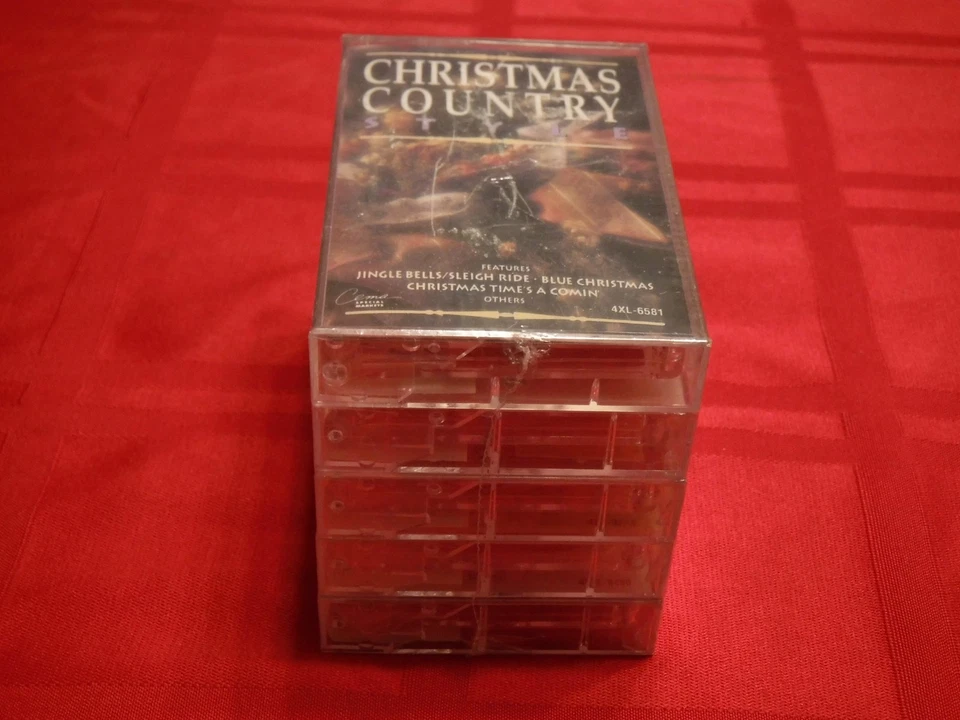 Set 5 Country Christmas Cassettes SEALED NOS Haggard Campbell Ford Whitman Owens - Image 4 of 4