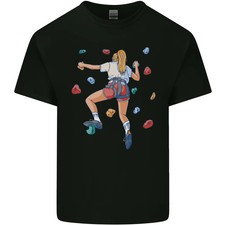 Camiseta de algodón ligero para escalador de roca para hombre