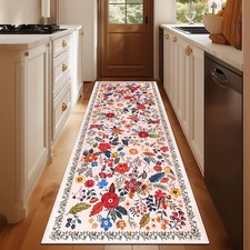 Kitchen Hallway Runner Rug, 2 x 6 Inch Washable Rug, Non-Slip Rubber Backing