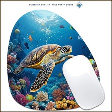 Cute Ocean Adventure Mouse Pad, Teardrop Design with Durable Non-Slip Rubber