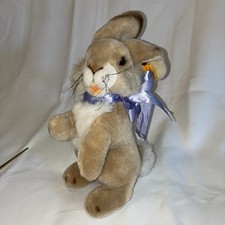 Steiff Brass Button Bunny Rabbit Plush 1982 Vintage w/ Ear Tag MPN 2500/32
