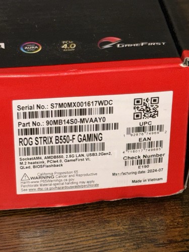 ASUS ROG STRIX B550-F GAMING AM4 AMD ATX Motherboard - Afbeelding 4 van 5