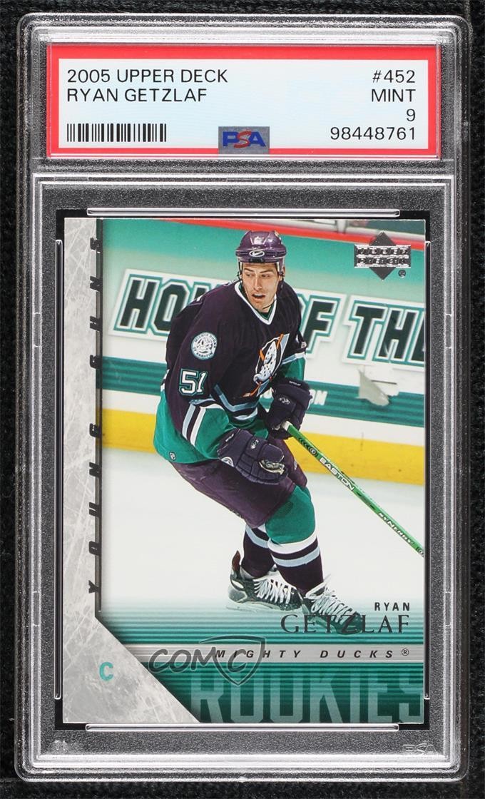 2005-06 Upper Deck Young Guns Ryan Getzlaf #452 PSA 9 MINT Rookie RC 06g0