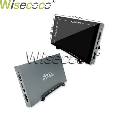 Portable 6” LCD Monitor Battery 5000mAh IPS QHD 2K For Desktop PC Laptop - 第 4/6 張圖片