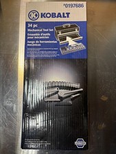 NIB Kobalt 34 PC Mechanical Tool Set Socket W...
